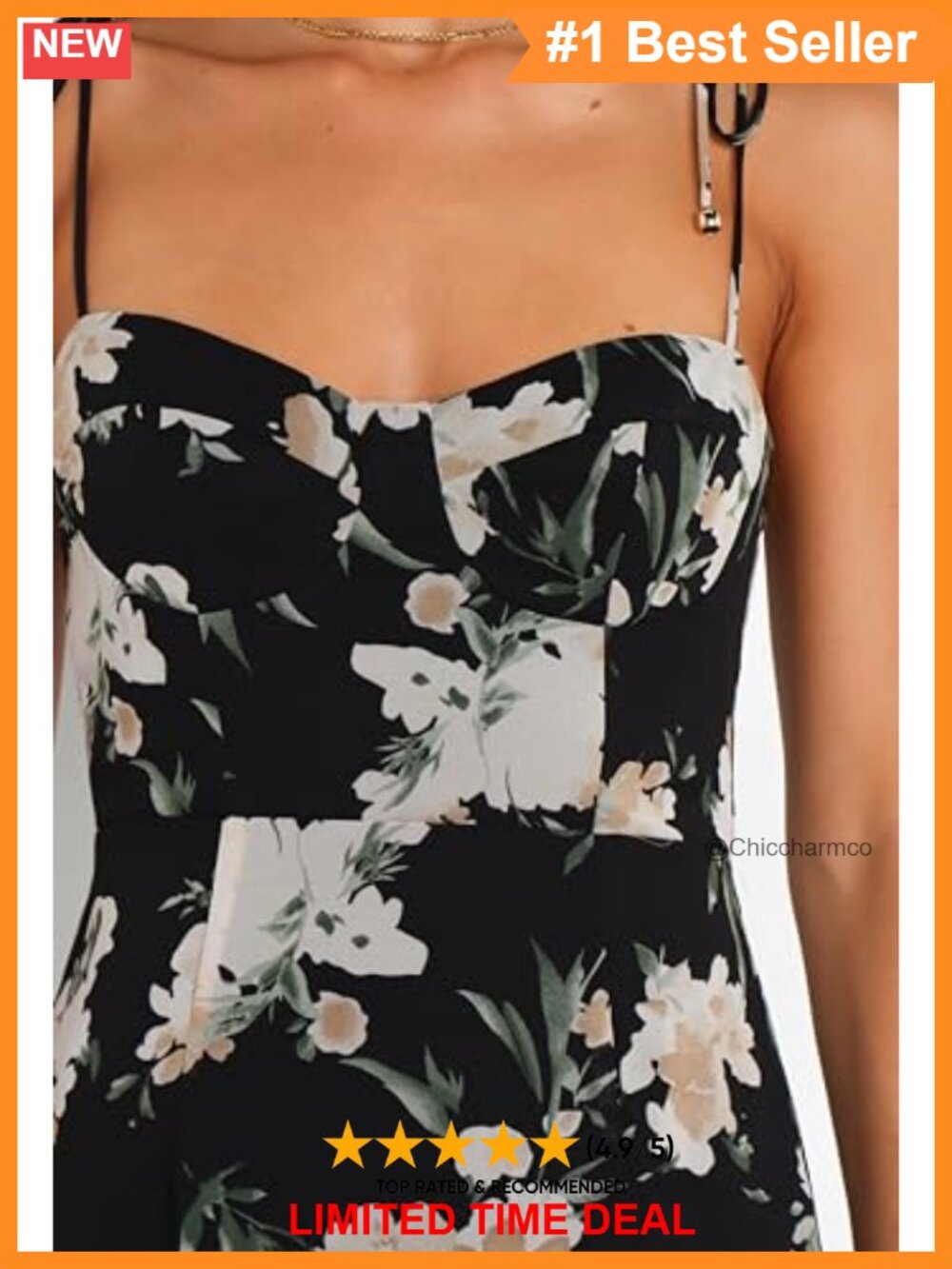 Petal & Pup Meg Midi Dress Sweetheart Neckline Sleeveless - Picture 6 of 6